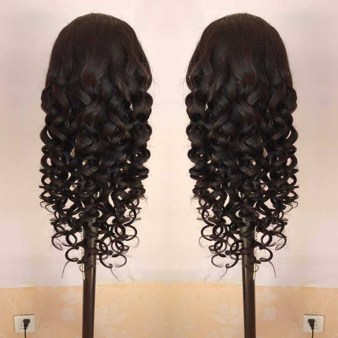 180% Density Full 4x4 Transparent Lace Front Loose Wave Human Hair Wig