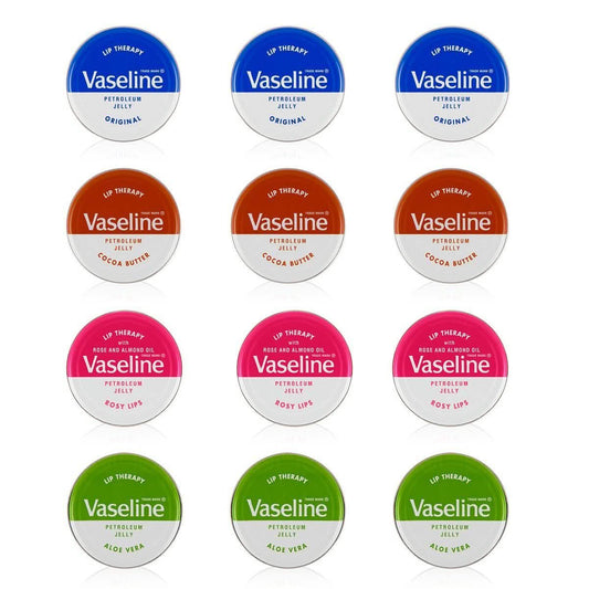 12-Pack: Vaseline Lip Therapy Petroleum Jelly