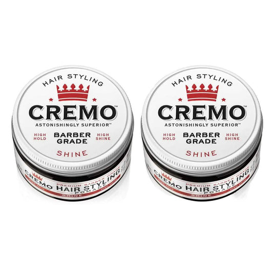 2-Pack: Cremo Premium Barber Grade Hair Styling Shine Pomade 4oz