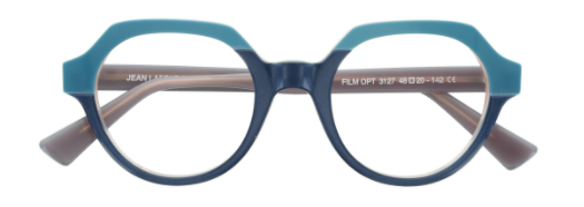 lafont film handmade in france optical prescription eyewear glasses round modern contemporary ladies female bold character funky 3127 blue front