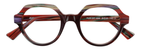lafont film handmade in france optical prescription eyewear glasses round modern contemporary ladies female bold character funky 6080 red front